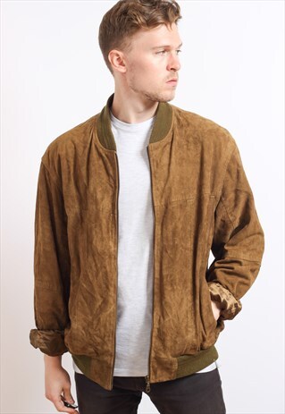 VINTAGE SUEDE BOMBER JACKET