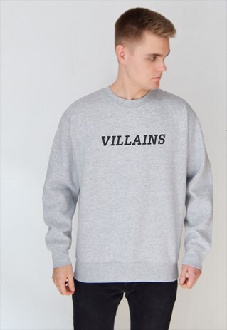 GREY VILLAINS SWEATSHIRT
