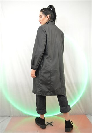 VINTAGE BLACK TRENCH COAT