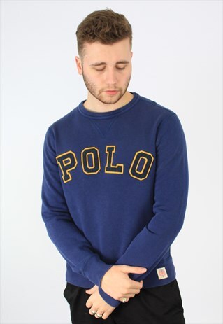 RALPH LAUREN POLO SPELLOUT LOGO SWEATSHIRT