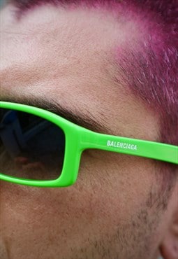 rare Balenciaga Brat green neo sunglasses