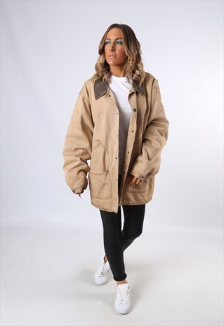 DENIM JACKET LONG LINED OVERSIZED FITTED UK 20 (43G)