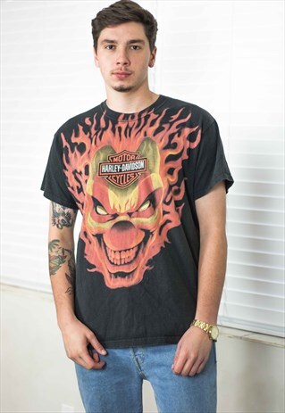 VINTAGE HARLEY DAVIDSON T-SHIRT LOGO 90S X 8.8