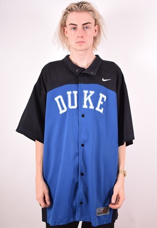 NIKE MENS VINTAGE DUKE JERSEY TOP XXXL BLUE 90S