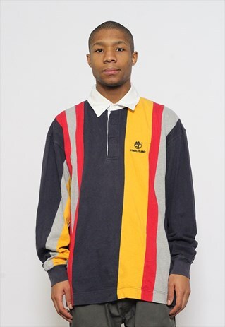 VINTAGE TIMBERLAND STRIPED RUGBY SHIRT