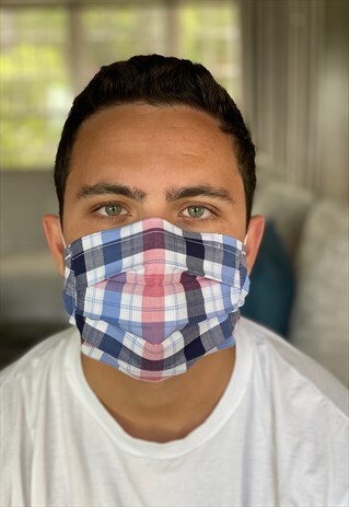 SOFT PLAID FASHION FACE COVERING
