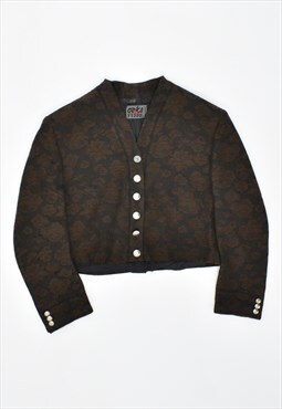 Vintage 90's Ferre Blazer Jacket Floral Black