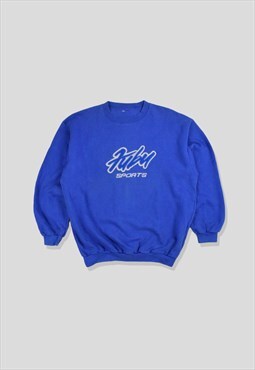 Vintage 90s FUBU Embroidered Logo Sweatshirt in Blue