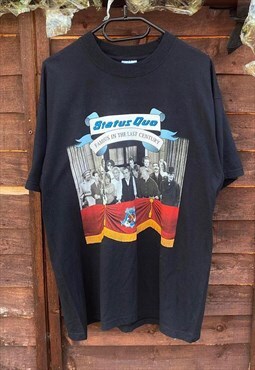 Vintage screenstars 2000 status quo black T-shirt large 