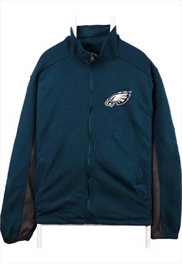 Vintage 90's NFL Jumper / Sweater Eagles NFL Zip Up Green
