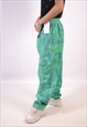 VINTAGE TRACKSUIT TROUSERS STRIPES GREEN