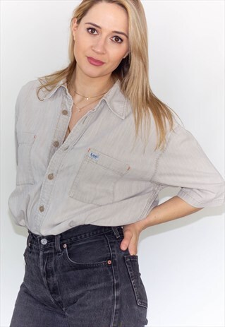 VINTAGE UTILITY BOXY BOYFRIEND FIT NUDE LEE SHIRT