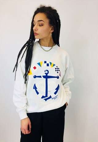 VINTAGE ANCHOR PRINT SWEATSHIRT
