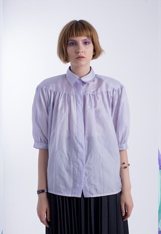 LAVENDER EPAULETTE SHIRT