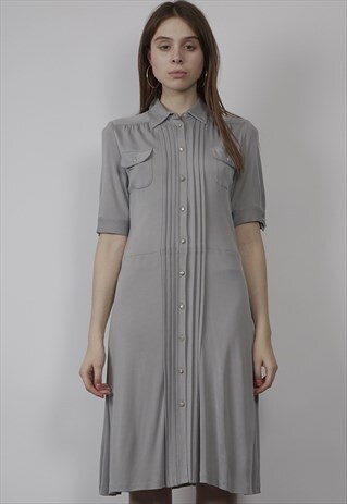 VINTAGE 90'S MOSCHINO GREY MIDI DRESS