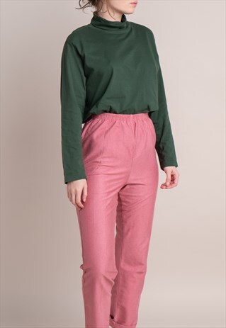 GREEN TURTLE NECK TOP