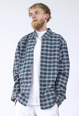 NWT MENS RALPH LAUREN POLO PLAID LONG SLEEVE SHIRT