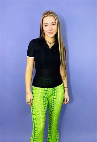 VINTAGE 90S Y2K BLACK RIBBED DOLCE & GABBANA TOP