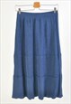 VINTAGE 90S midi skirt in blue