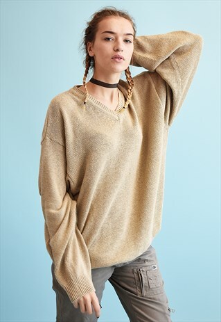 90'S RETRO NEUTRAL OVERSIZED DADS KNIT JUMPER