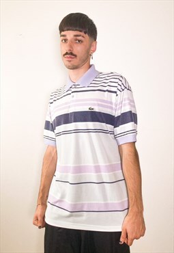 Vintage 90s stripped lilac polo shirt 