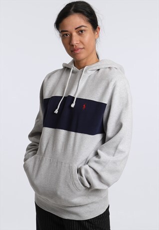 90S RALPH LAUREN EMBROIDERED LOGO HOODIE