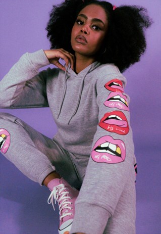 THE GREY BABE GRAPHIC PRINTED HOODIE
