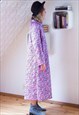 PINK AND PURPLE FLORAL SOFT DRESSING GOWN