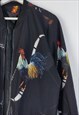 VINTAGE  CRAZY TRACK JACKET FARM IN BLACK XXL