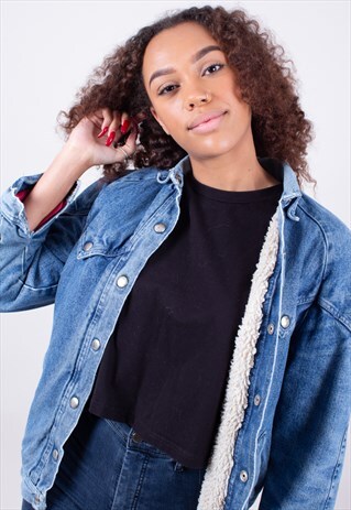 VINTAGE DENIM JACKET WITH WARM LINING