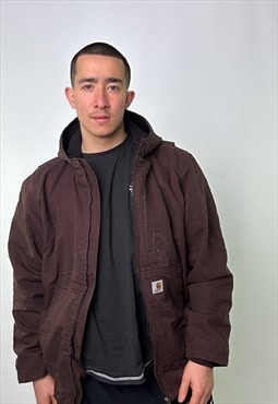 Brown Vintage Carhartt Fleece Lined Active Deadstock Jacket