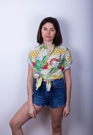 VINTAGE VEGETABLE PRINT SHIRT