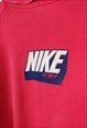 VINTAGE NIKE SWEATSHIRT HOODIE JUST DO IT IN RED XL