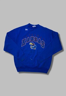 vintage blue kansas jayahawks ku jumper 