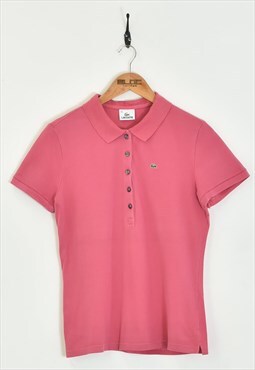 Vintage Women's Lacoste Polo T-Shirt Pink Large