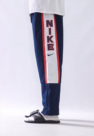 VINTAGE MENS NIKE BIG LOGO TRACK SUIT TROUSERS PANTS