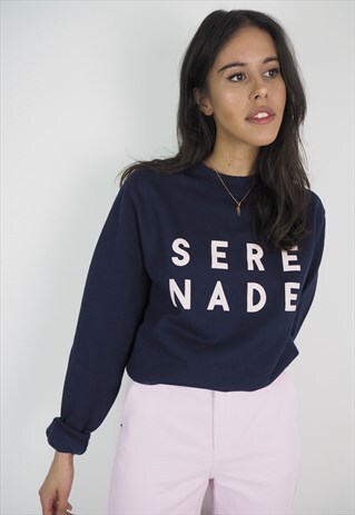 SERENADE GRAPHIC SLOGAN SWEATSHIRT