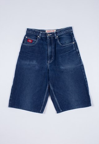 VINTAGE 90S LONG BLUE DENIM SHORTS 29" DICKIES