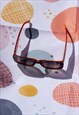 BLACK RECTANGLE BEVELLED SIDE SUNGLASSES