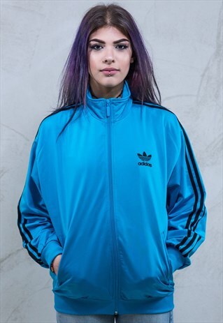 VINTAGE ADIDAS TRACK JACKET BLUE A630