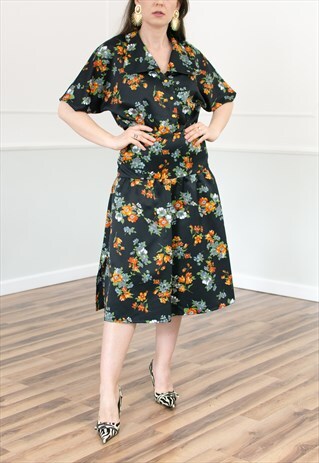 VINTAGE FLORAL DRESS IN MULTI