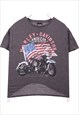 Vintage 90's Harley Davidson T Shirt Spellout Logo Short