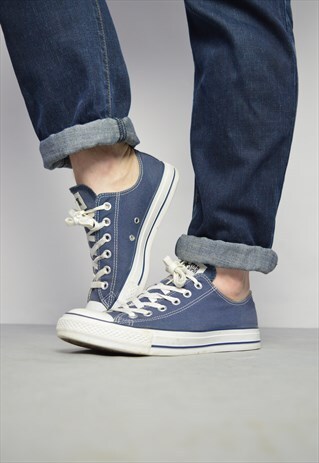 VINTAGE 90S CONVERSE NAVY OX SHOES GRUNGE RETRO FESTIVAL