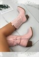 COWBOY BOOTS PINK WESTERN COWGIRL BOOTS