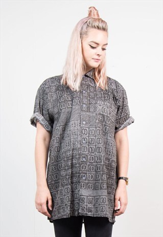 90'S GREY BATIK SHORT SLEEVE SHIRT