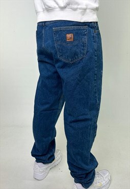 Light Blue Denim 90s Carhartt Cargo Skater Trousers Pants Je