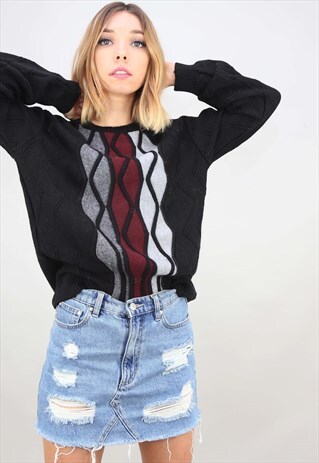 VINTAGE OVERSIZED PATTERNED JUMPER