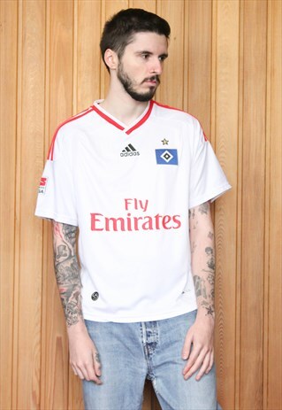 VINTAGE 1990S WHITE ADIDAS FOOTBALL SHIRT
