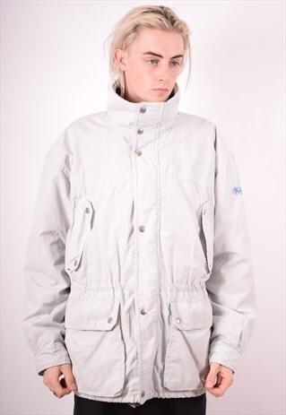 FILA MENS VINTAGE DOUBLE JACKET XL GREY 90S
