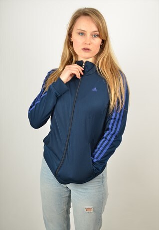 VINTAGE ADIDAS TRACK JACKET NAVY BLUE